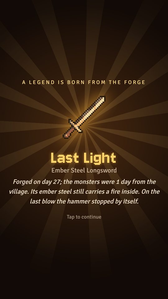 A legendary weapon is born